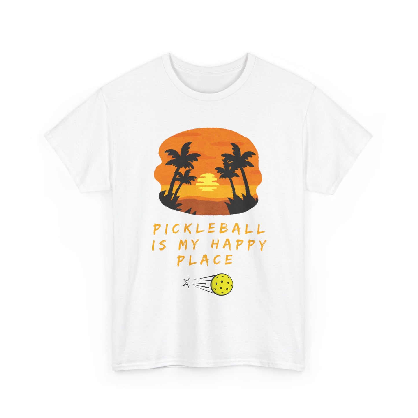 Pickleball is My Happy Place Unisex Heavy Cotton Tee