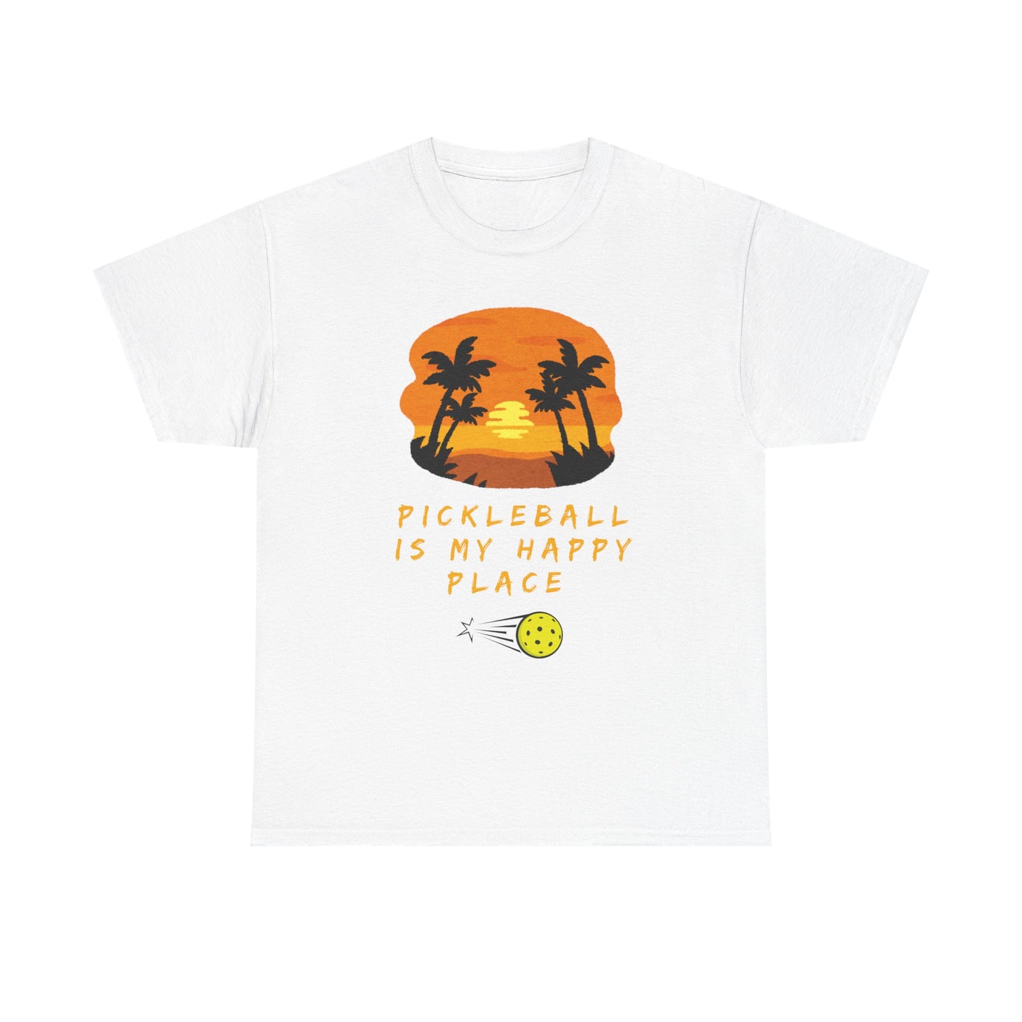 Pickleball is My Happy Place Unisex Heavy Cotton Tee